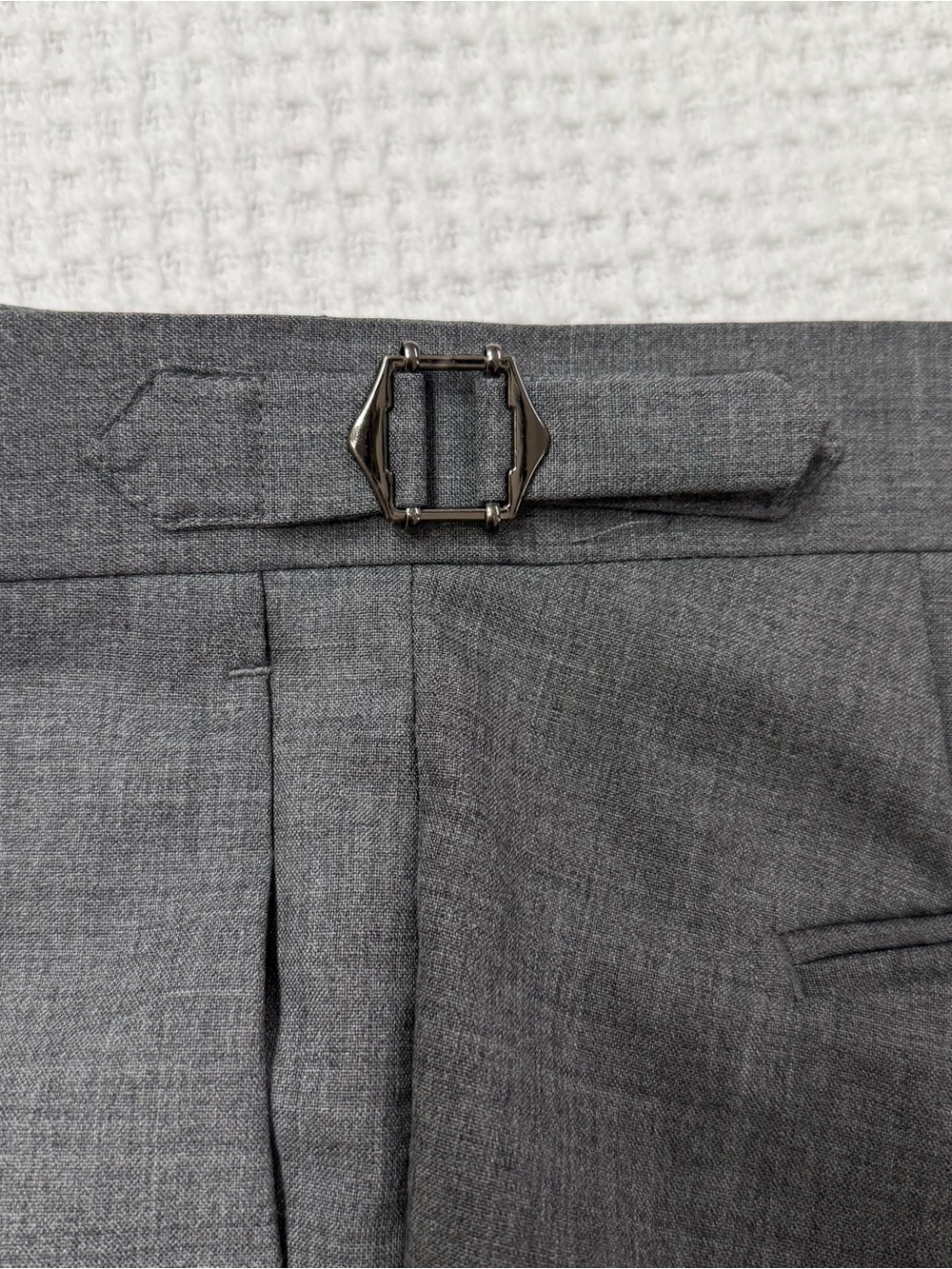 Men's Suit Supply Brentwood Charcoal Dress Trousers - Picture 6 of 7